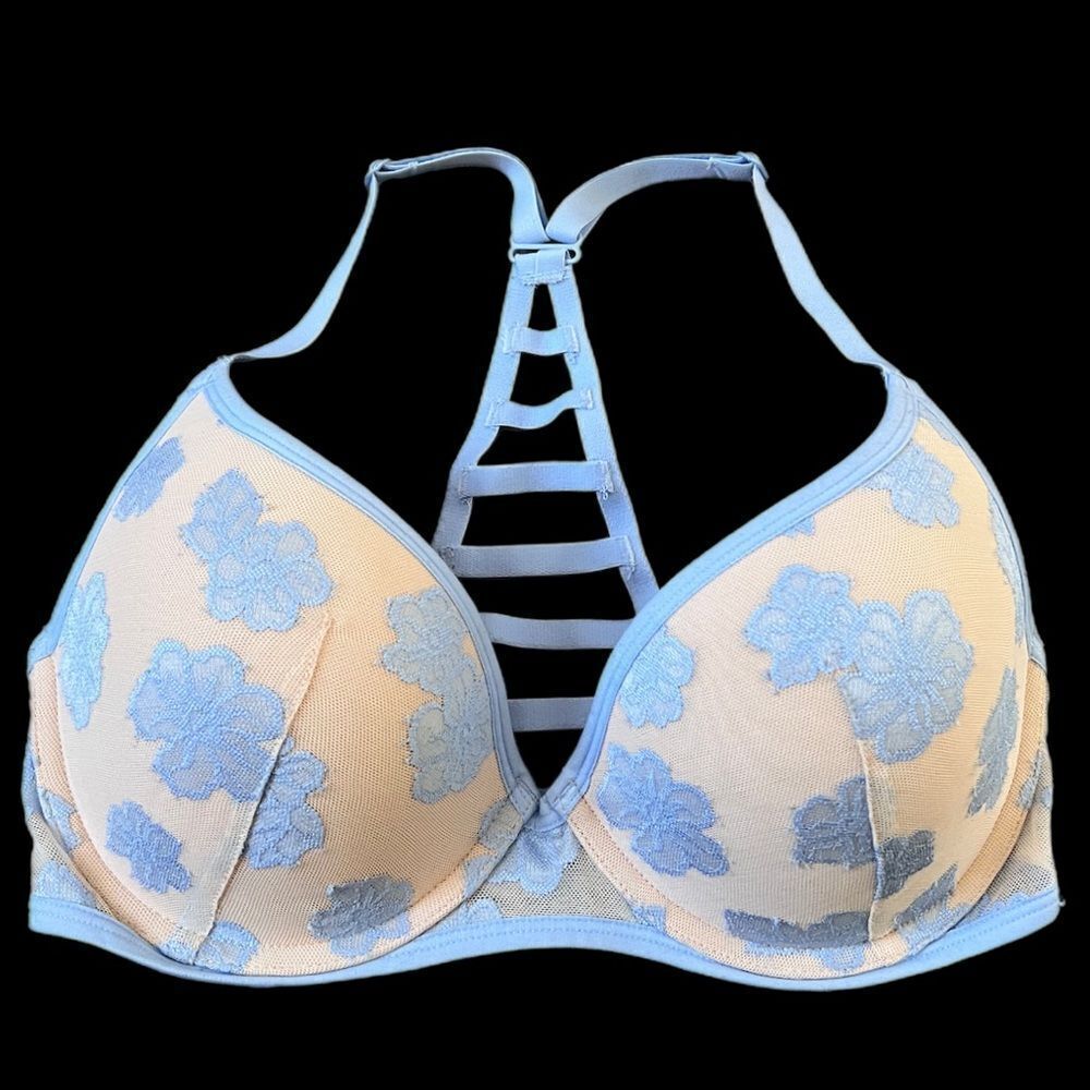 Victoria’s Secret Pink lightly lined Padded racerback front closure mesh bra